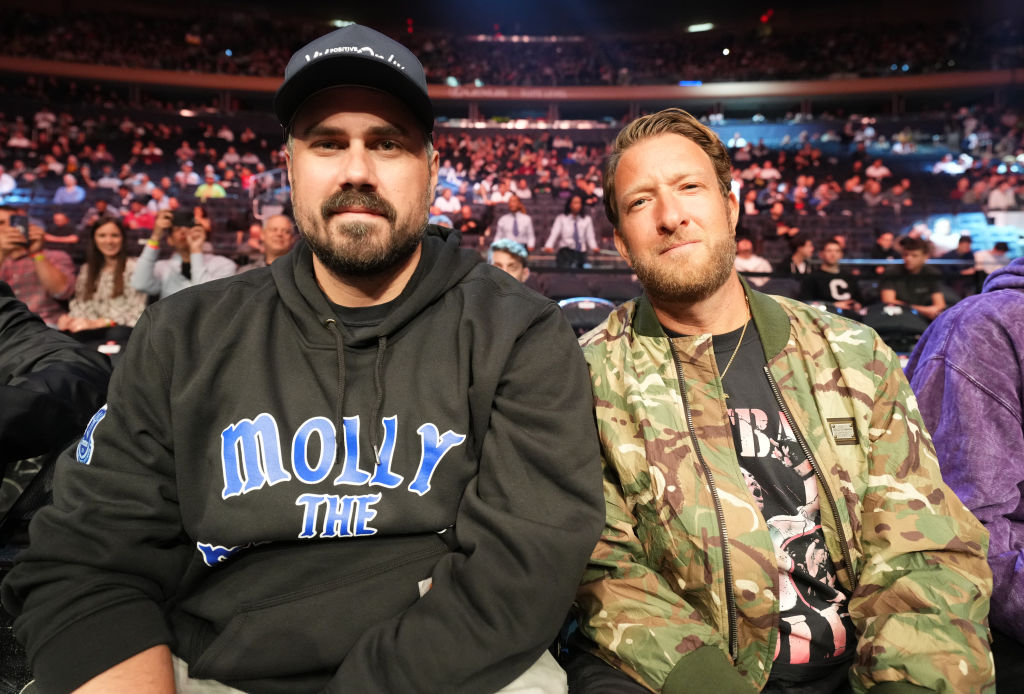 Dave Portnoy and Dan Katz at UFC 281.