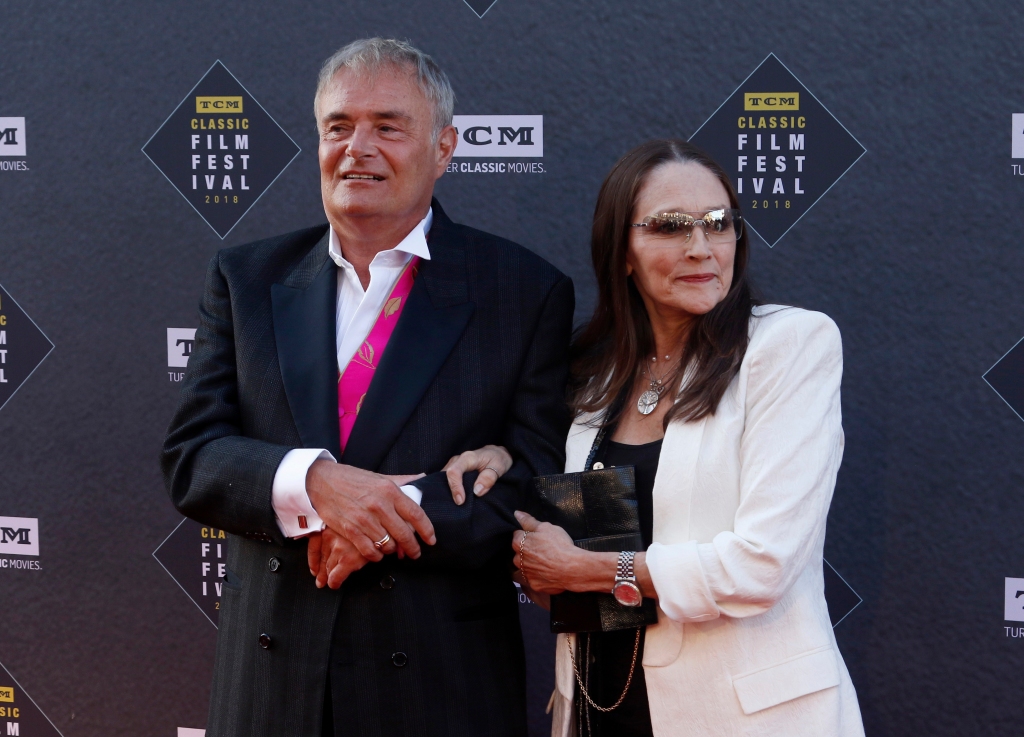 Leonard Whiting, left, and Olivia Hussey, right, on the red carpet