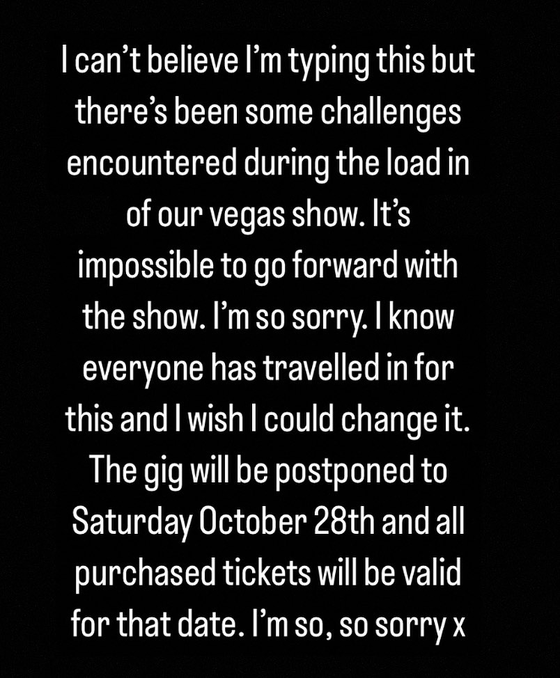 Ed Sheeran wrote a statement in an Instagram expressing his reasoning for having to cancel the show. 