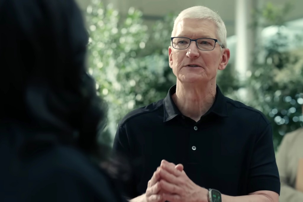 Mother Nature scolds Apple CEO Tim Cook and company staffers for not doing enough to combat climate change.
