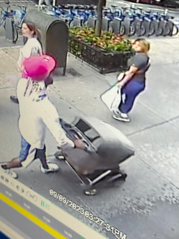 Stroller-pushing perp Sam Mensah is seen walking on the Upper East Side, in a surveillance image.