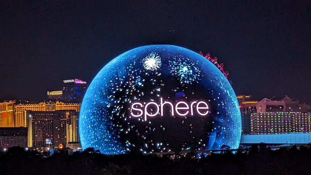 Sphere is using robots to greet guests inside the venue.