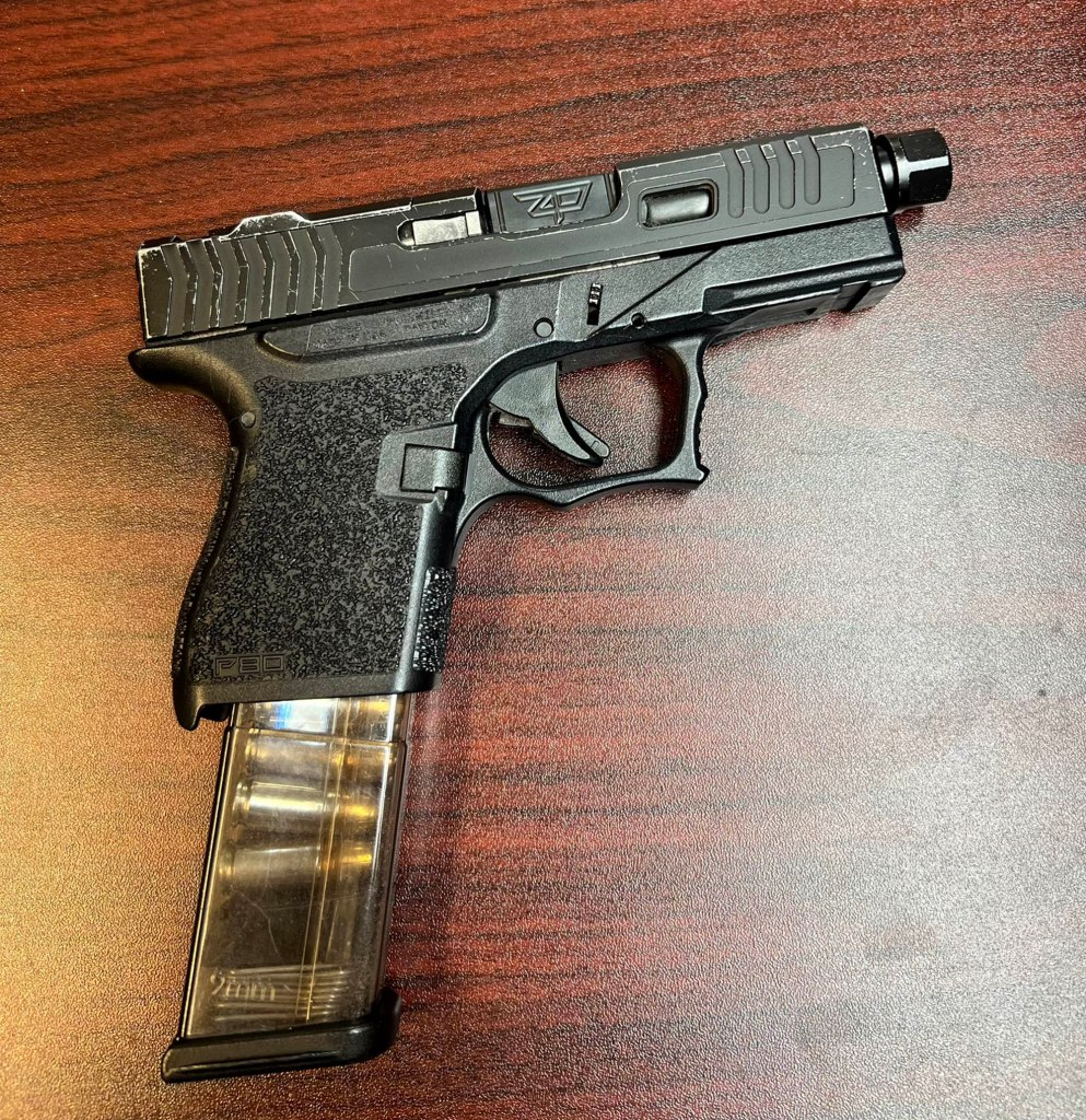 The gun that was allegedly on Greene when he was arrested. 